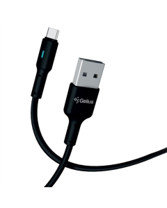 USB-кабель Gelius Lumin Lamp GP-UC100C USB-A к Type-C (2м) (30W) Черный (Black)