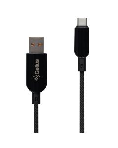 USB кабель Gelius Screen GP-UCN008 USB-A to Type-C (1.2м) (30W) Чорний (Black)
