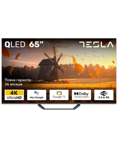 Телевізор Tesla Q65E655GUS Чорний (Black)