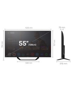 Телевізор Tesla 55E655BUS Чорний (Black)