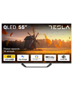 Телевизор Tesla Q55E655GUS Серый (Gray)