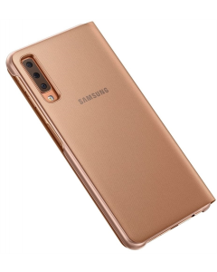 Чохол кейс для Samsung A7 2018 Samsung Wallet Cover Золотий (Gold)
