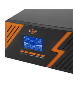 Источник бесперебойного питания LogicPower LPM-PSW-1500VA (1050 Вт) Черный (Black Orange)