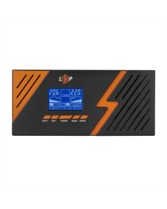 Джерело безперебійного живлення LogicPower LPM-PSW-1500VA (1050 Вт) Чорний (Black Orange)
