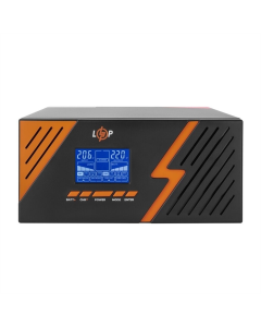 Источник бесперебойного питания LogicPower LPM-PSW-1500VA (1050 Вт) Черный (Black Orange)
