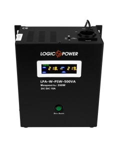 Джерело безперебійного живлення LogicPower LPA-W-PSW-500VA (350Вт) LCD