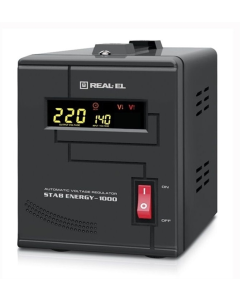 Стабілізатор напруги REAL-EL Stab Energy-1000 Чорний (Black)