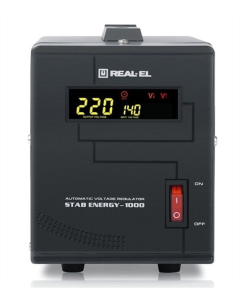 Стабілізатор напруги REAL-EL Stab Energy-1000 Чорний (Black)