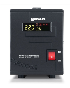 Стабілізатор напруги REAL-EL Stab Energy-2000 Чорний (Black)