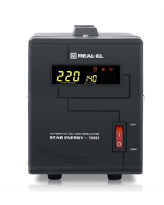 Стабилизатор напряжения REAL-EL Stab Energy-500 Черный (Black)