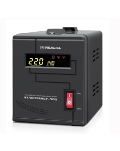 Стабилизатор напряжения REAL-EL Stab Energy-500 Черный (Black)