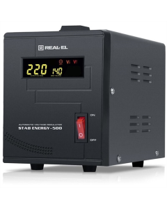 Стабилизатор напряжения REAL-EL Stab Energy-500 Черный (Black)