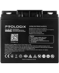 Акумуляторна батарея ProLogix 12V 18Ah (PL12-18) AGM