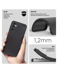 Чохол-накладка для Samsung A14 4G/5G ArmorStandart Matte Slim Fit с камерой Чорного кольору (Black)