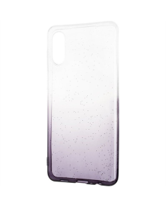 Чехол-накладка для Samsung A02 Remax Glossy Shine Case Черный Белый (Black White)