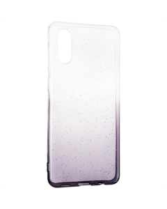 Чехол-накладка для Samsung A02 Remax Glossy Shine Case Черный Белый (Black White)