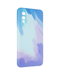 Чехол-накладка для Samsung A02 Watercolor Case Синий (Blue)