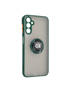 Чохол накладка для Samsung A14 ArmorStandart Frosted Matte Ring Зелена (Dark Green)
