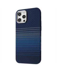 Чохол накладка для iPhone 12 Pro Max Proove Gleam Case MagSafe Синя (Blue Stripes)