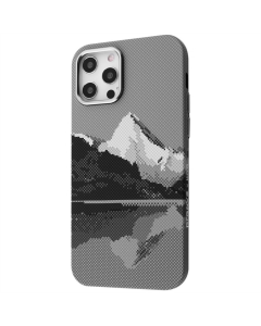 Чехол-накладка для iPhone 12 Pro Max Proove Gleam Case MagSafe Серый (Silver Peak)