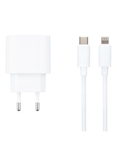 Зарядний пристрій Hoco C109A + кабель Type-C to Lightning 20W Білий (White)