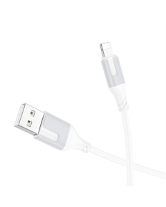 USB-кабель Borofone BX101 Creator Lightning 2.4A (1м) Белый (White)