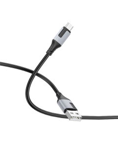 USB-кабель Borofone BX101 Creator Micro 2.4A (1м) Черный (Black)
