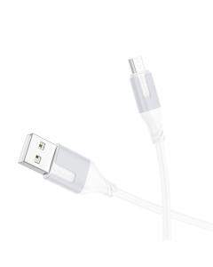 USB-кабель Borofone BX101 Creator Micro 2.4A (1м) Белый (White)