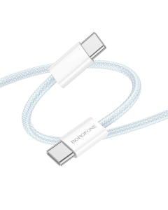 USB кабель Borofone BX103 Original 60W Type-C to Type-C 1м Білий (White)