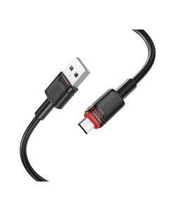 USB-кабель Borofone BX110 Micro 2.4A 1м Черный (Black)