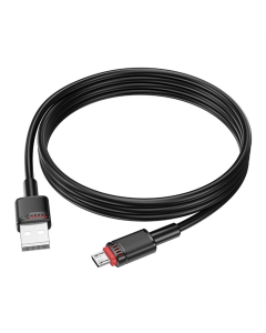 USB-кабель Borofone BX110 Micro 2.4A 1м Черный (Black)