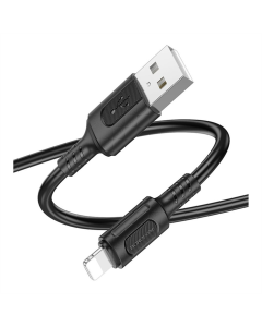 USB-кабель Borofone BX111 Lightning 2.4A 1м Черный (Black)