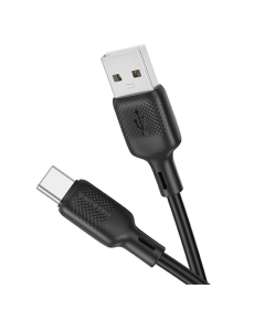 USB-кабель Borofone BX113 Silicone Type-C 3A 3м Черный (Black)