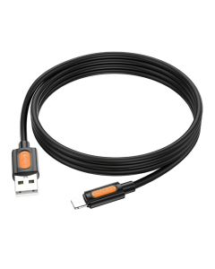 USB-кабель Borofone BX114 Silicone Lightning 2.4A 1м Черный (Black)