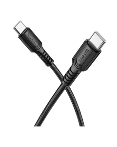 USB-кабель Borofone BX116 Type-C to Type-C 60W 1м Черный (Black)