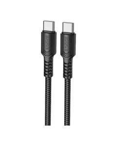 USB-кабель Borofone BX116 Type-C to Type-C 60W 1м Черный (Black)