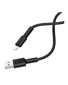 USB-кабель Borofone BX31 Silicone Lightning 1м Черный (Black)