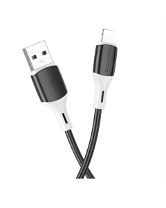 USB-кабель Borofone BX79 Silicone Lightning 2.4A Черный (Black)