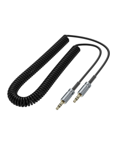 Кабель AUX Hoco UPA31 Spring 3м Чорний (Black)