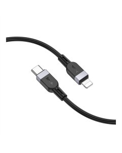 USB кабель Hoco X109 Silicone Type-C to Lightning PD27W 2м Чорний (Black)