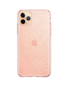 Чохол накладка для iPhone 11 Pro Spigen Liquid Crystal Glitter Рожева (Rose Quartz)