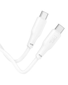 USB кабель Hoco X93 Force 60W Type-C to Type-C 2M Білий (White)
