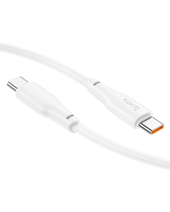 USB кабель Hoco X93 Force 60W Type-C to Type-C 2M Білий (White)
