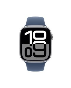 Смарт-годинник Apple Watch 10 GPS 42мм Silver Aluminium Aluminium Case with Sport Band - (MWWA3QH/A) Синій (Denim)