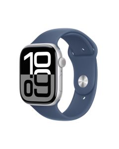 Смарт-годинник Apple Watch 10 GPS 42мм Silver Aluminium Aluminium Case with Sport Band - (MWWC3QH/A) Синій (Denim)