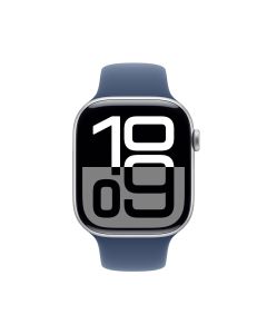 Смарт-годинник Apple Watch 10 GPS 46мм Silver Aluminium Aluminium Case with Sport Band - (MWWL3QH/A) Синій (Denim)