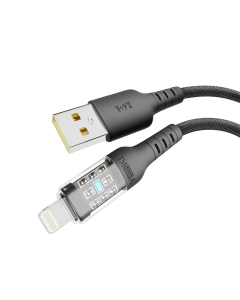 USB-кабель Yoki CYBER YK-CY23 Lightning 2.4A 1.2м Черный (Black)
