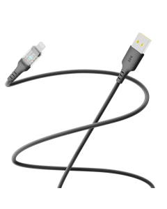 USB-кабель Yoki CYBER YK-CY23 Lightning 2.4A 1.2м Черный (Black)