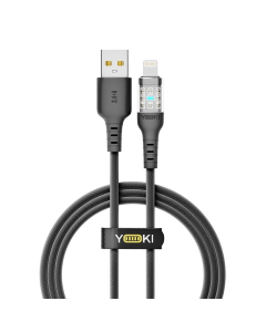 USB-кабель Yoki CYBER YK-CY23 Lightning 2.4A 1.2м Черный (Black)