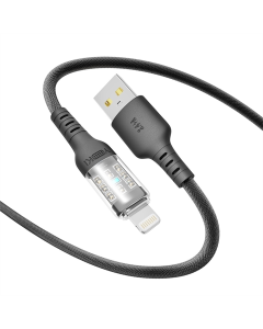 USB-кабель Yoki CYBER YK-CY23 Lightning 2.4A 1.2м Черный (Black)